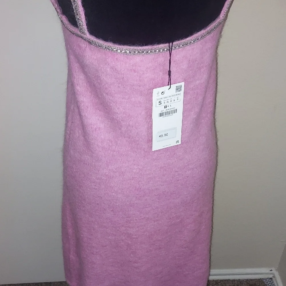 Zara NEW Pink Alpaca Wool Blend Garment - Picture 8 of 8